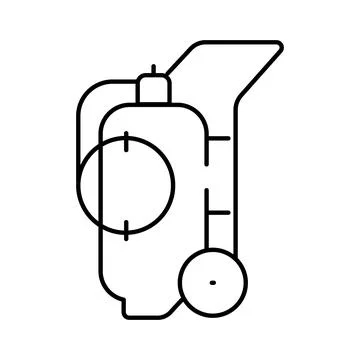Sandblasting machine line icon for surface preparation Stock Illustration