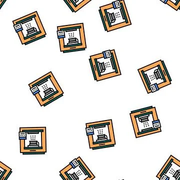 Sandblasting machine vector seamless pattern イラスト素材