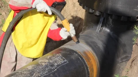 Sandblasting of metal by compressed air Stock Footage 89807728