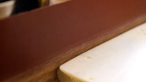 Sandblasting a piece of wood Stock Footage 70090999