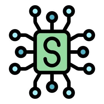 Sandbox blockchain technology connecting nodes in decentralized network Stockillustratie