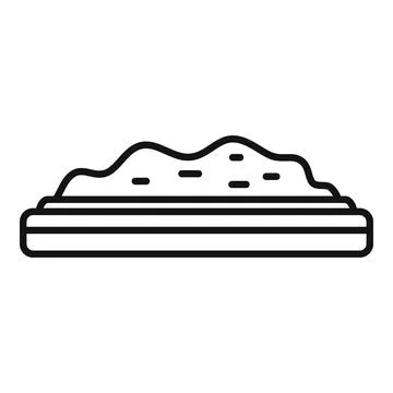 Sandbox icon representing children playground equipment for outdoor fun Stock Illustration