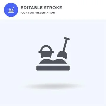 Sandbox icon vector, filled flat sign, solid pictogram isolated on white, logo イラスト素材