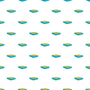Sandbox pattern repeating on white background 스톡 일러스트