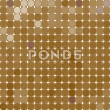 SandBricks Mosaic from multi-colored circles with stroke Stock Illustration