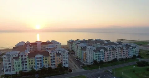 Sandbridge Beach Rental Condos Stock Footage 79212334