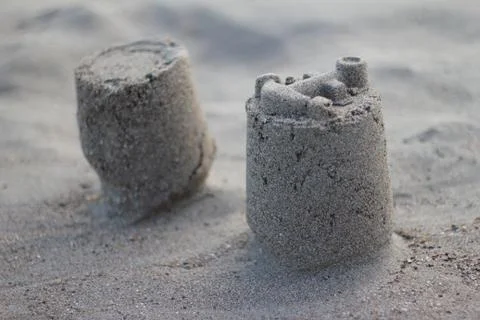 Sandcastle on Beach Stock Photos