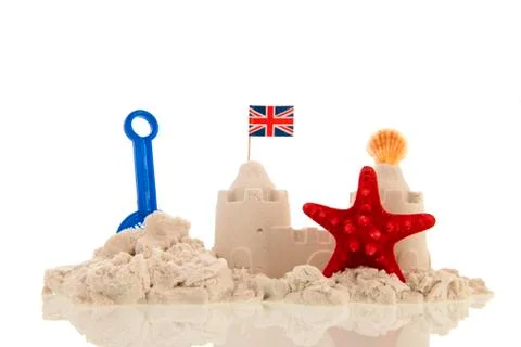 Sandcastle at the beach Foto stock