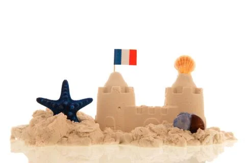 Sandcastle at the beach Foto stock