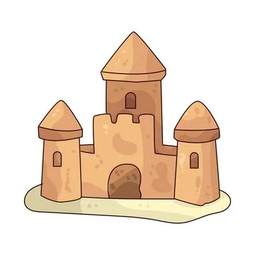 Sandcastle illustration Stock Illustration