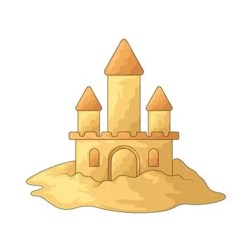 Sandcastle illustration 스톡 일러스트