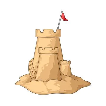 Sandcastle illustration Illustrazione stock