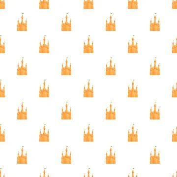 Sandcastle pattern creating a repeating summer background イラスト素材