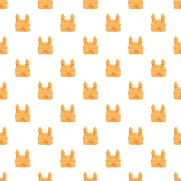 Sandcastle pattern creating a summer beach theme Illustration