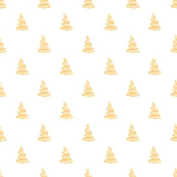 Sandcastle towers seamless pattern on white background 스톡 일러스트