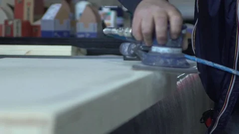 Sander in action Stock Footage 72624216