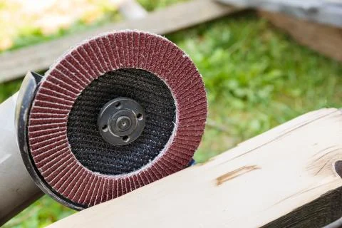 Sander for processing wood surfaces Stock Photos