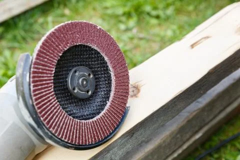 Sander for processing wood surfaces Stock Photos