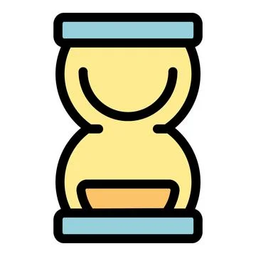 Sandglass measuring time with falling sand particles イラスト素材