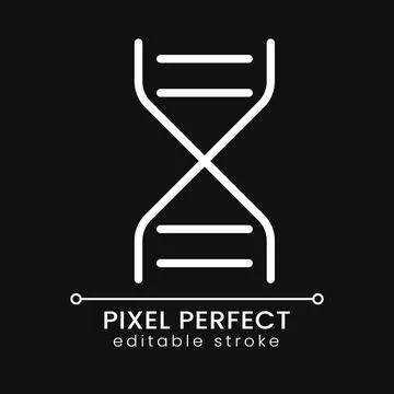Sandglass pixel perfect white linear icon for dark theme Illustrazione stock