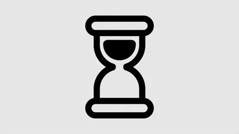 Sandglass, sand timer, isolated on transparent background with alpha channel. Stock Footage 259658471
