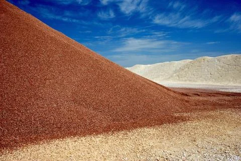 Sandheap in mine Stock Photos