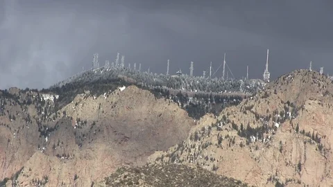 Sandia mountains closeup timelapse Stock Footage 103074015