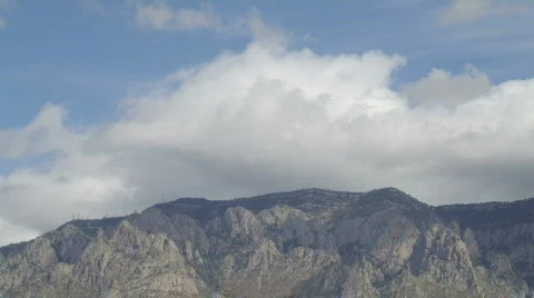 Sandia Mountains Clouds Stock Footage 836582