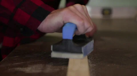 Sanding Block CU Video stock 34559724