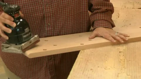 Sanding a board Stock Footage 20527118
