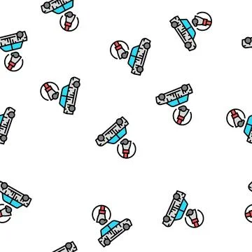 Sanding of car vector seamless pattern Stock Illustration