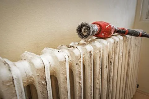 Sanding radiator Stock Photos