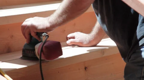 Sanding stairs Видео 39657394