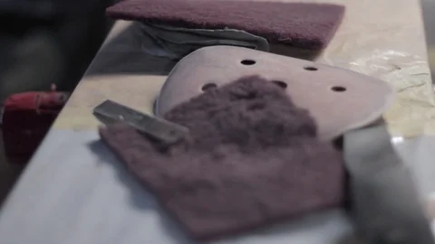 Sanding tools range Stock Footage 129023078
