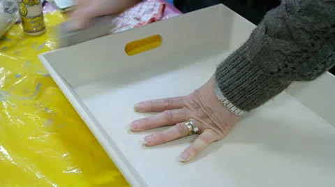 Sanding the wood frame Video stock 63312808