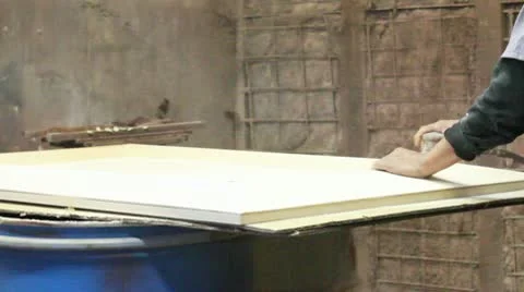 Sanding Wood Wide Stock Footage 10800631