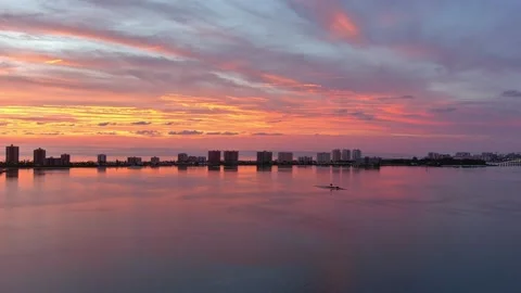 SandKey Clearwater Sunset Stock Footage 163531386
