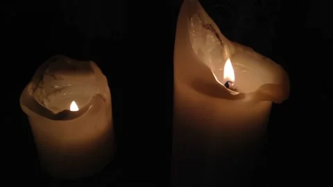 Сandle in the dark Stock Footage 154475623