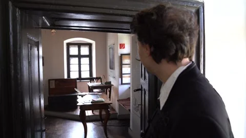 Sándor Petőfi in His Study Room, Family House, Szalkszentmárton, Hungary Stock Footage 276816751