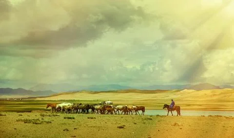 Sands Mongol Els Stock Photos