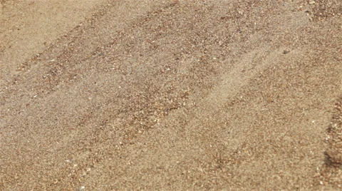 Sands on slope falling down. Close-up view background Stock Footage 38013977