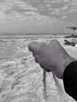 Sands of Time slips through your hands Stock Photos