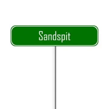 Sandspit Town sign - place-name sign 스톡 일러스트
