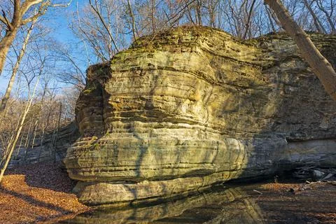 Sandstone Bluff in Winter Light Stock Photos