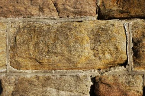 Sandstone Brick wall Texture - 2 Stock Photos
