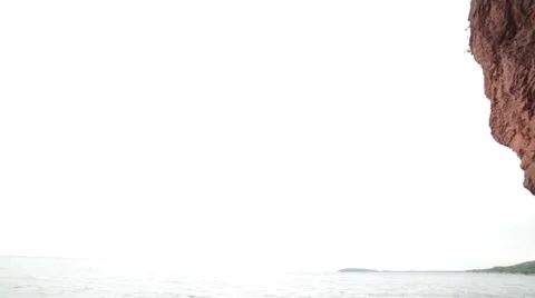 Sandstone cave pan Stock Footage 46064292