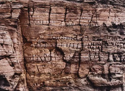 Sandstone cliff background Stock Photos