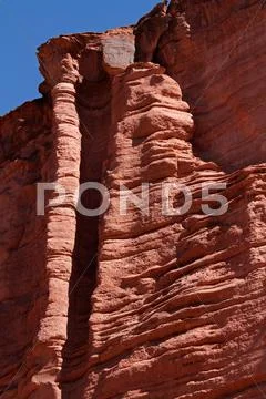 Sandstone cliff, Talampaya Stock Photos