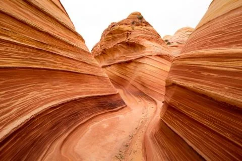 Sandstone erosion in the wave Stock Photos