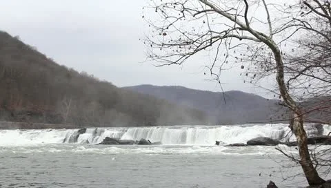 Sandstone Fall ,WV Stock Footage 10736524